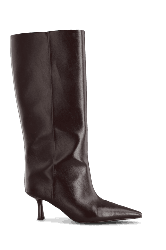 Dark brown leather boot